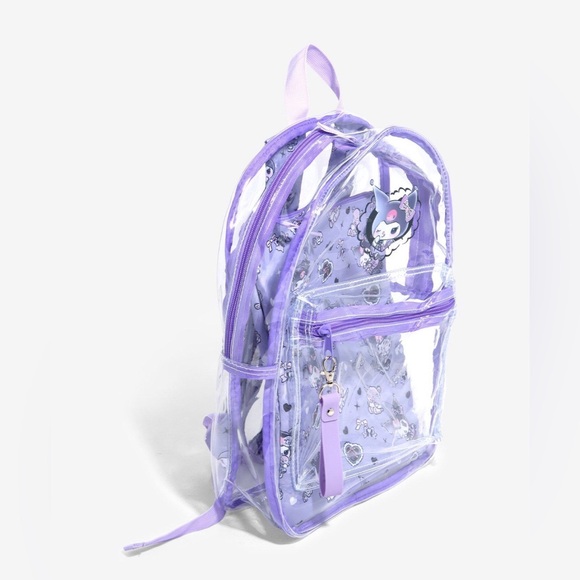 Kuromi Lolita Purple Clear Backpack- NWT - Picture 2 of 5